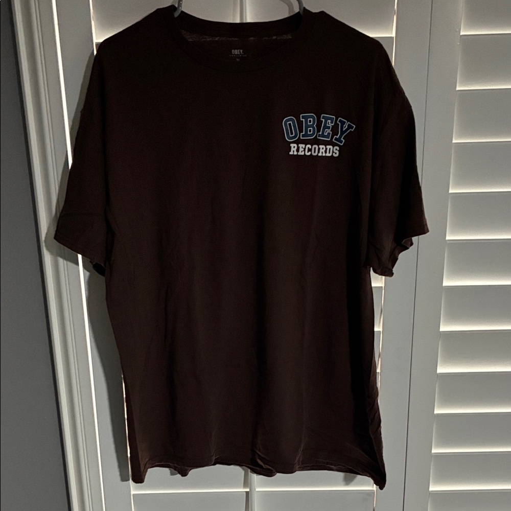Obey Dark Brown Short Sleeve Tee